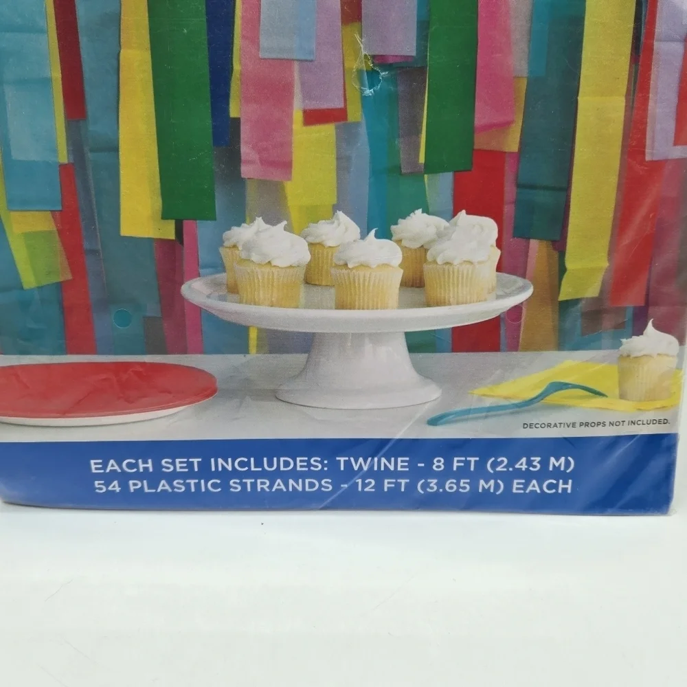 321 Party! Rainbow Colorful Fringe Backdrop Kit